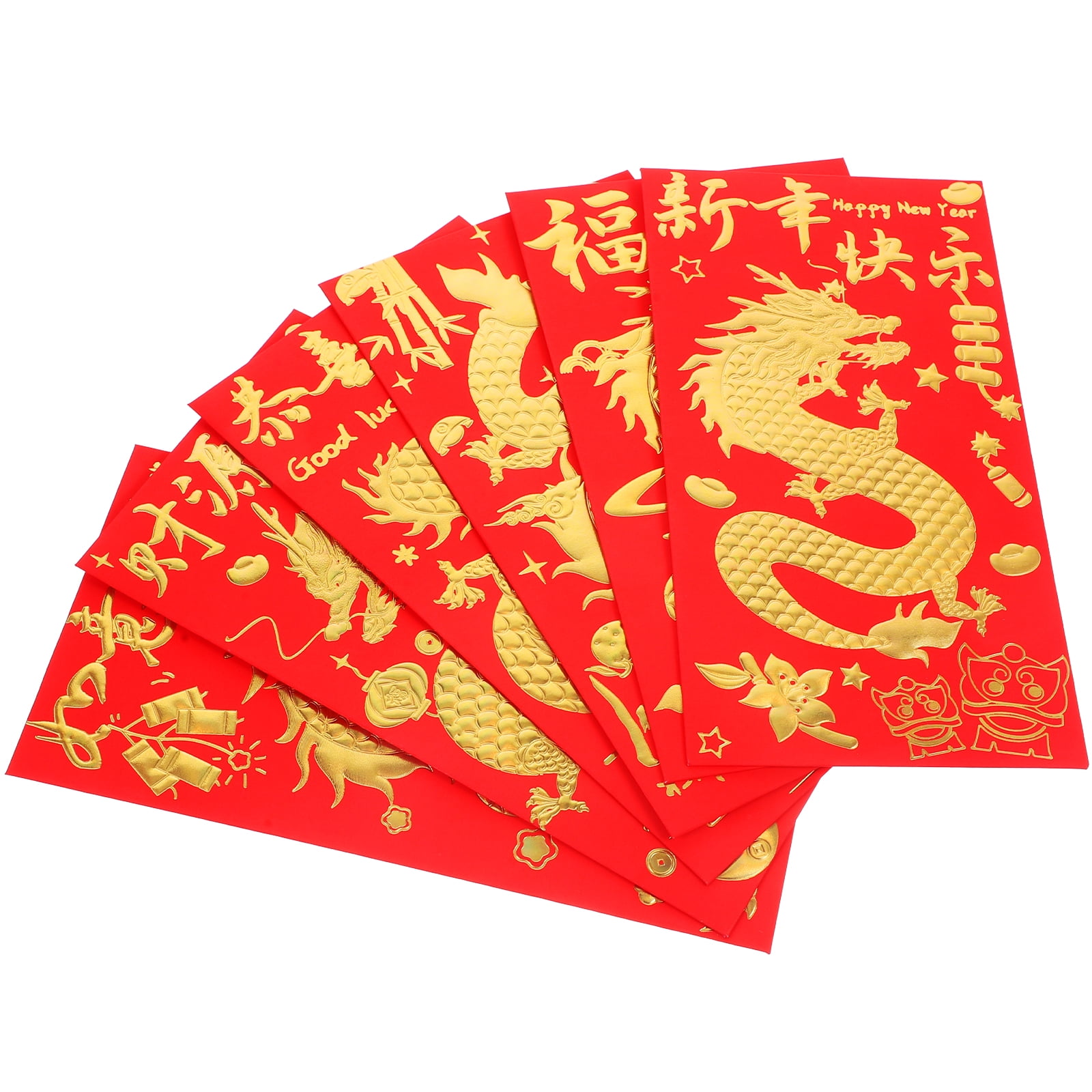 30 Pcs 2024 Year of The Dragon Red Envelope Pattern Envelopes Wedding ...