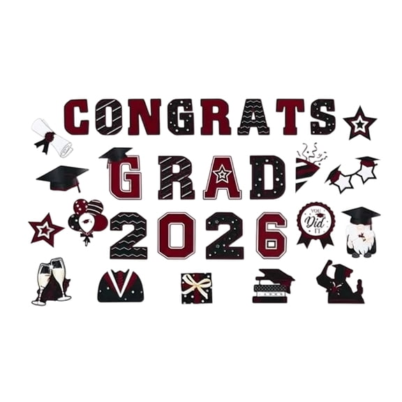 30 Pcs 2026 Graduation Car Magnets Set – Class of 2026 Magnetic Grad Stickers, Reflective Waterproofs Congrats Grad Decorations for Car, Refrigerator, Garage Door