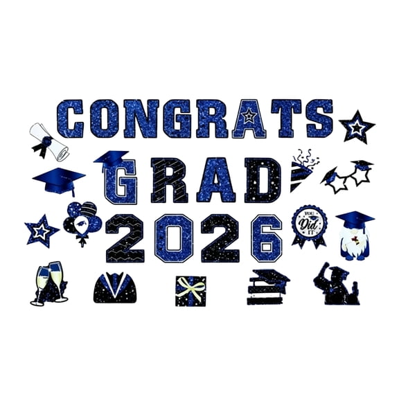 30 Pcs 2026 Graduation Car Magnets Set Congrats Class of 2026 Magnetic Grad Magnets Reflective Waterproof Congrats Grad Graduation Decorations for Car Refrigerator Garage Door I