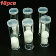 thumbnail image 1 of 30 Pcs 21mm Plastic Portable Tube Holder Clear Round Cases Coin Storage Box, Round Clear Plastic (Penny Cent) Size Coin Storage Tube Holders Screw on Lid, 1 of 13