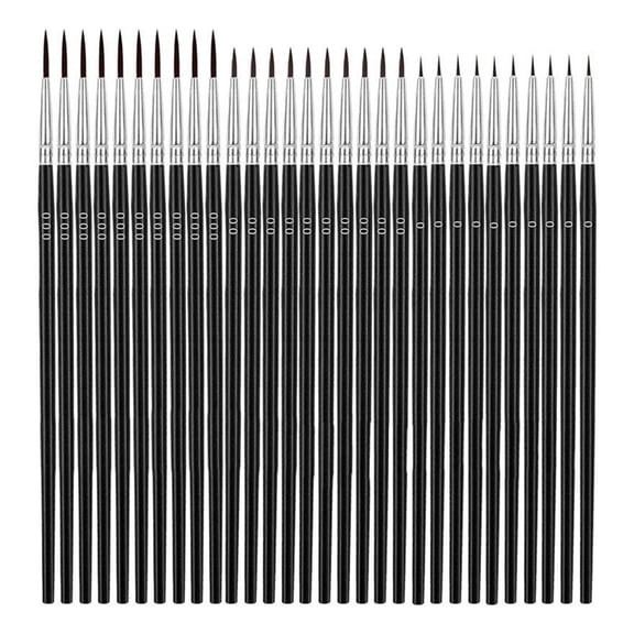 30 Pcs 3 Size Fine Paint Brush Artists Paint Brushes Tiny Detail Paint Brushes