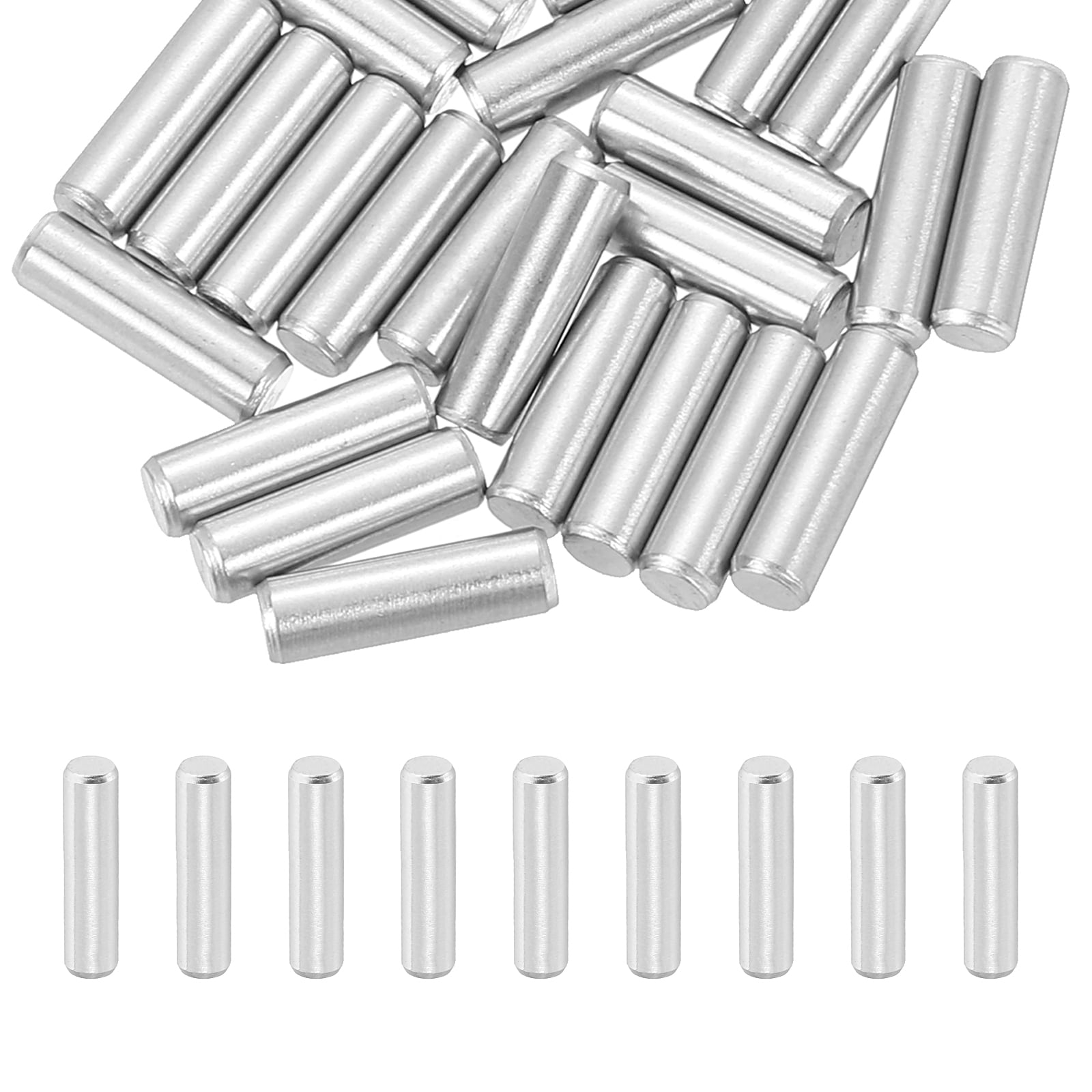 30-Pack 3 X 8 Mm 316 Stainless Steel Dowel Pins – Cylindrical Shelf Support Pegs, Corrosion-Resistant, Tapered Ends For Easy Install, Furniture & Machinery