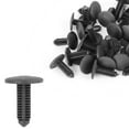 thumbnail image 1 of 30 Pcs 6mm Hole Dia Car Plastic Bolt Rivets Fastener Trim Panel Retainer Clips Black for Toyota, 1 of 5