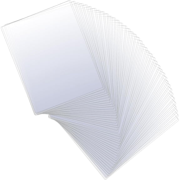30 Pcs 8.5 x 11 Rigid Clear Toploaders, PVC Document Sheet Protectors, Plastic Sleeves for Papers, Photos, and Menu Covers for Collectors