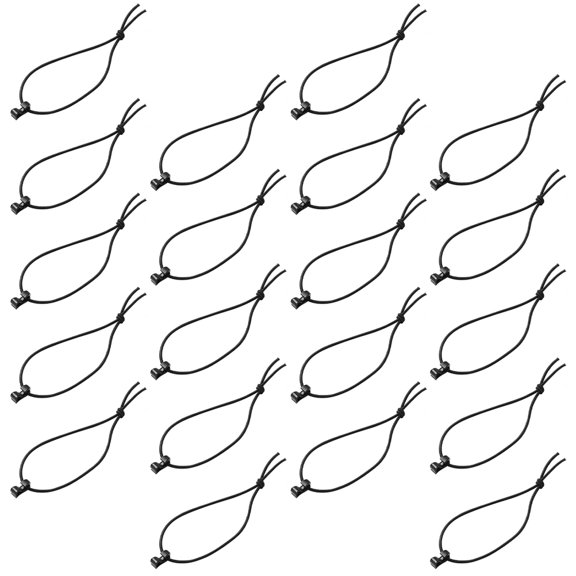 Nicehomfit 30pcs Bungee Cord Hooks Elastic Bandages Hooks Black Nylon for Securing Loose Straps