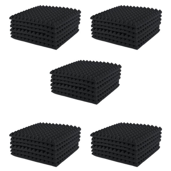 30 Pcs Acoustic Panels Foam Board Studio Sound-Absorbing Firewall Wedge Tiles Helps Reduce and Unnecessary Noise