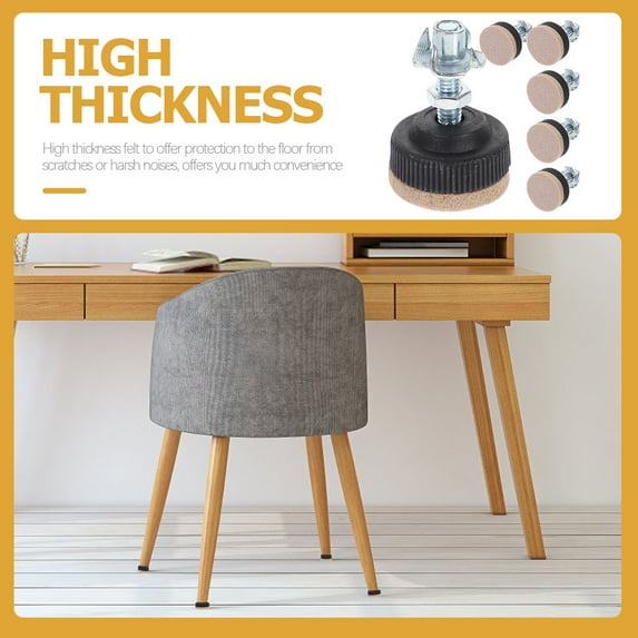 MERRYHAPY 30-Piece Adjustable Furniture Legs and Desk Levelers Support and Adjustment