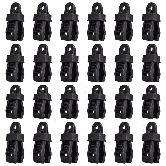 30 Pcs Adjustable Heavy Duty Plastic Tarp Clamp Clips, Reusable Lock Grip for Tarp, Shade Cloth, Canopy, Tent, Awnings, Outdoor Camping