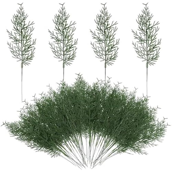 30 Pcs Artificial Pine Branches Greenery Wreath for Christmas,Faux Greenery Stems,Artificial Faux Cedar Branches for Centerpieces Wall,Fake Christmas Greeneries Pine Picks for Wreath Craft DIY Home