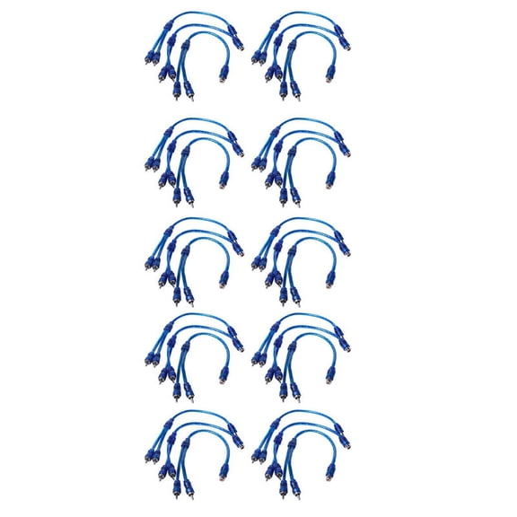 30 Pcs Audio Connection for 1 Female to 2 Male Adapter Splitter Cable,30 x adapter cable,Blue