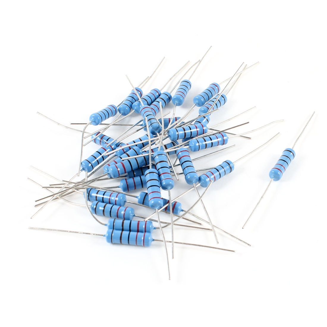 30 Pcs Axial Through Hole 2W 1% 2.2K Ohm Metal Film Resistor - Walmart ...