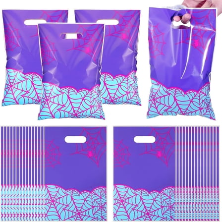 30 Pcs Birthday Party Favors Bags Cartoon Candy Gift Bags for Theme Party Decorations Goodie Supplies (Ghost Spider)