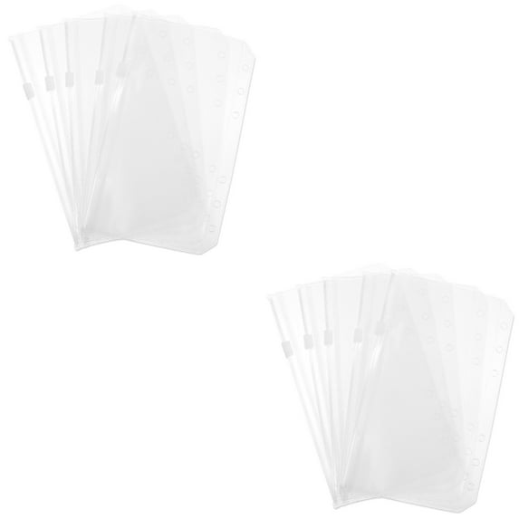 Eease 30 Pcs Loose-Leaf Book Zip Bags Zip File Bags Binder Storage Zip Bags Zip Pouches Set