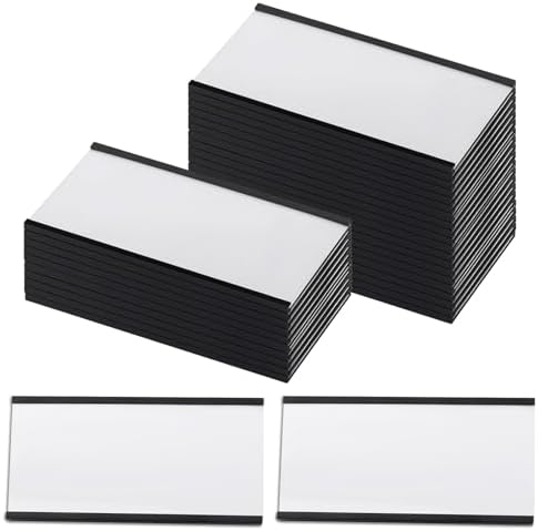 30 Pcs C Channel Magnetic Label Holders 4 x 2 inches with Protective ...