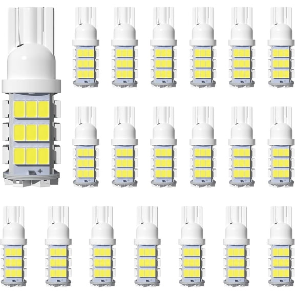 30 Pcs C921 921 912 LED RV Bulbs,Super Bright White T10 194 168 175 3020 42-SMD 12VDC Recreational RV Camper Trunk Interior Fifth Wheel Outdoor Landscape Replacement bulb