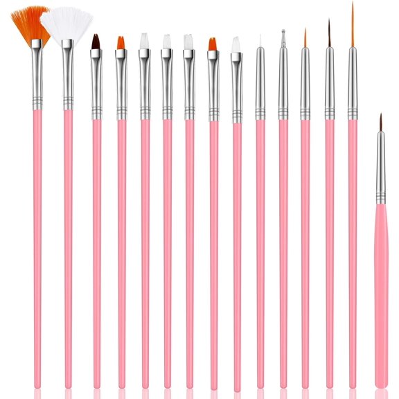 30 Pcs Cake Decorating Brushes Cake Painting Brushes Food Paint Brush Multiple Function Fondant Brush Cookie Brushes DIY Tool Set Cake Decorating Painting Tool Icing Pastry Brush for Baking (Pink)