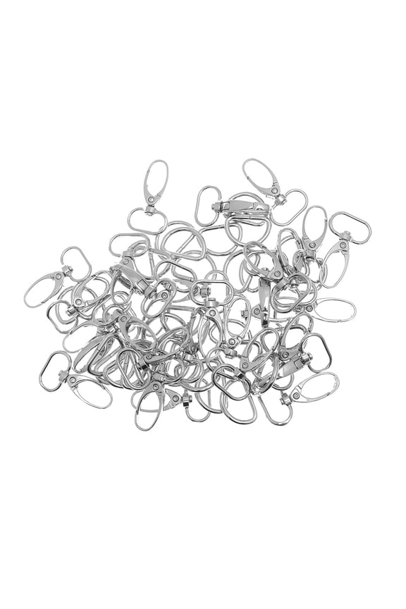 Soimiss Stainless Steel Swivel Snap Hooks with D Rings for Bag and Key Ring Clasp 30pcs Silver