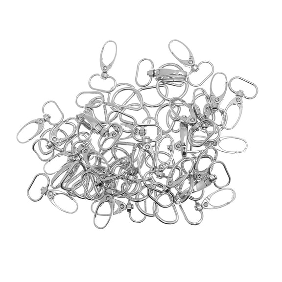 Soimiss Stainless Steel Swivel Snap Hooks with D Rings for Bag and Key Ring Clasp 30pcs Silver