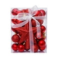 thumbnail image 1 of 30 Pcs Christmas Ball Baubles, 1.2 Inch Shatterproof Assorted Plastic Hang Balls Pendant Tree Top Star for Tiny Xmas Tree Decoration, 1 of 4