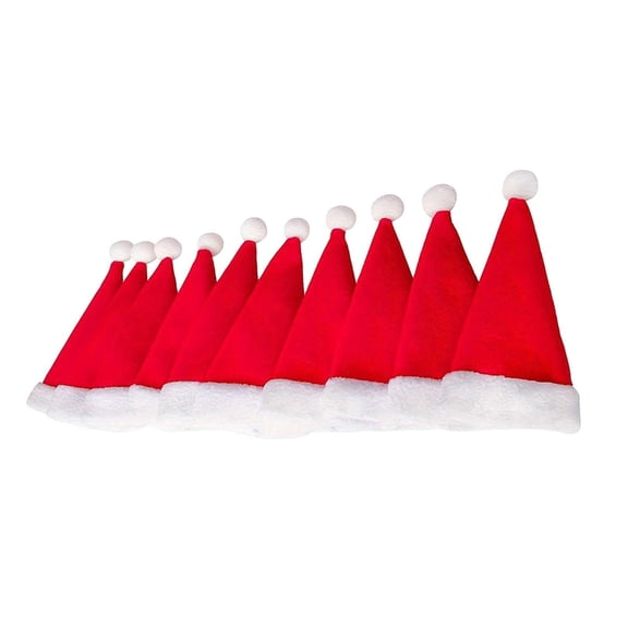 30 Pcs Christmas Santa Claus Hat, 1.5 x 2.7 Inch Mini Lollipop Candy Cover for Bottles Silverware Holders Table Dinner Display, Holiday Party Supplies Decoration for Home