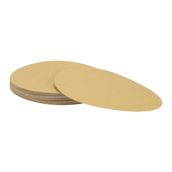 30 Pcs Circle Sandpaper 180 Grit Hook and Loop Sanding Sheets Universal for Automotive Refinishing Woodworking 7.87"x7.87" Alumina Yellow