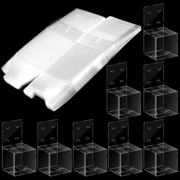 30 Pcs Clear Raffle Boxes with Slot, Plastic Donation Boxes