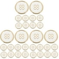thumbnail image 1 of 30 Pcs White Metal Coat Buttons for Clothing, Sewing Accessories for Men and Women Shirts, Windbreaker, Jackets, 1 of 6