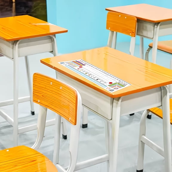 30 Pcs Colorful Desk Nameplates with Addition Charts for Classroom