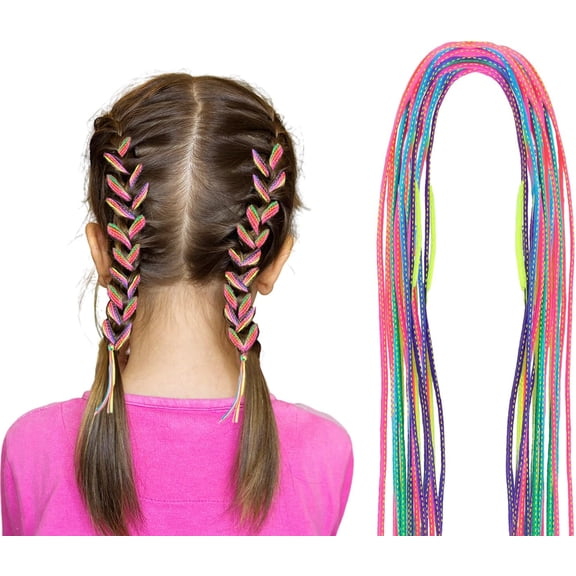 30 Pcs Colorful Hair Braids, Assorted Gradient Color Hair Wrap String Hair Rope Band for DIY Ponytail Braids Perfect Hair Styling Accessories for Creative Hairdos
