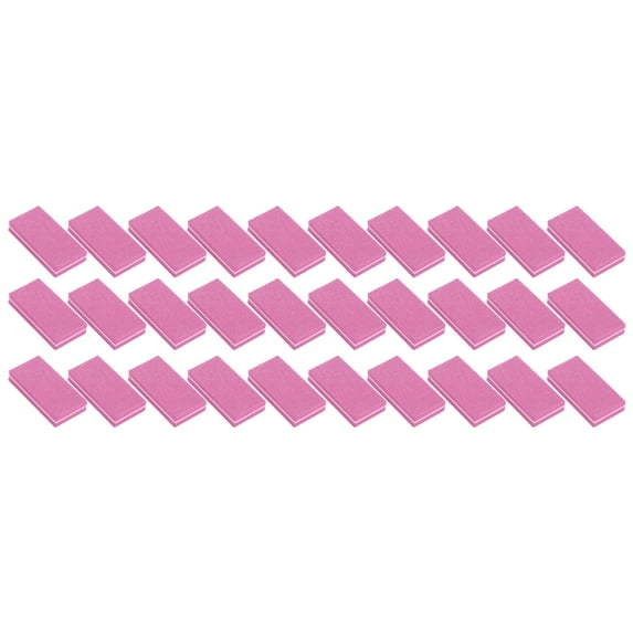 Unique Bargains 30 Pcs Comfortable Mini Square Nail Buffers for DIY Pink