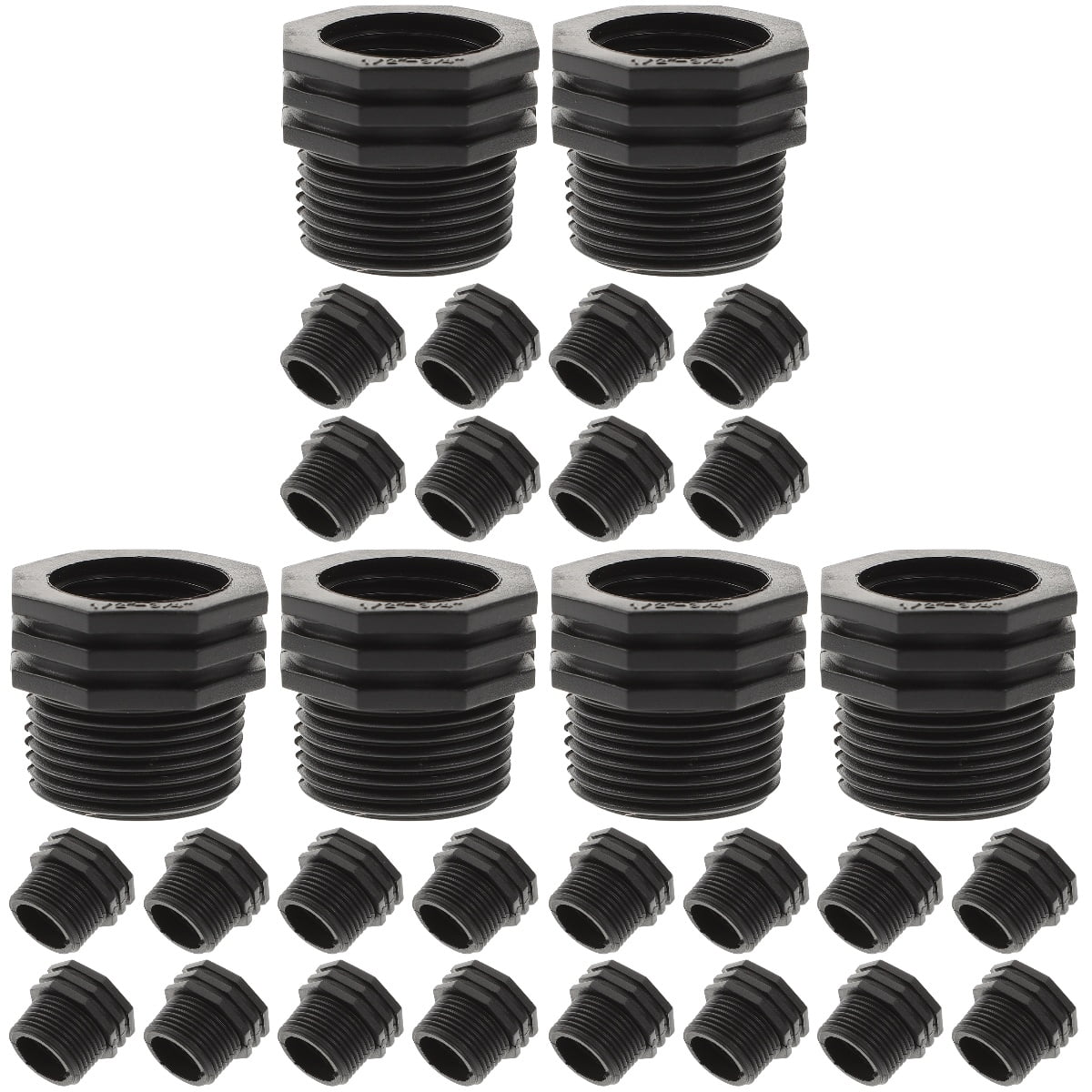 30 Pcs Connector for Tubs Water Tank Bulkhead Fitting 3/4 Inch Through