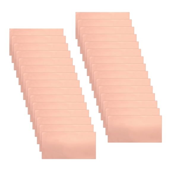 30 Pcs Copper Foil Tape Conductive Adhesive, 2"(50mm) Width x 4"(100mm) Length, 0.05mm Thickness, Slug Shielding Barrier for Slug Stained Glass Guitars Soldering Garden