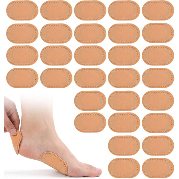 30 Pcs Corn Pads for Toe, Self-Adhesive Corn Cushions for Feet & Little Toes, Soft Cotton Fabric (Pale Yellow)