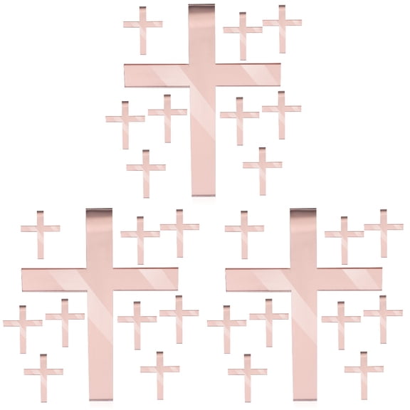 30 Pcs Cross Cake Topper Acrylic Cupcake First Communion Toppers Baby Cakes Decor Hat