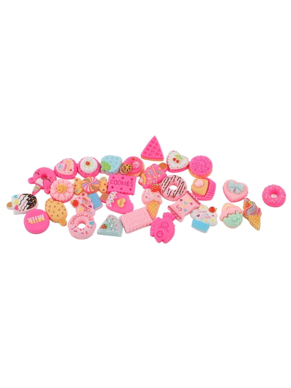 Food Charm 30 Pcs DIY Food Charm for DIY Rings for Key Chain Making, Cake Charm, Dessert Charm Craft Jewelry