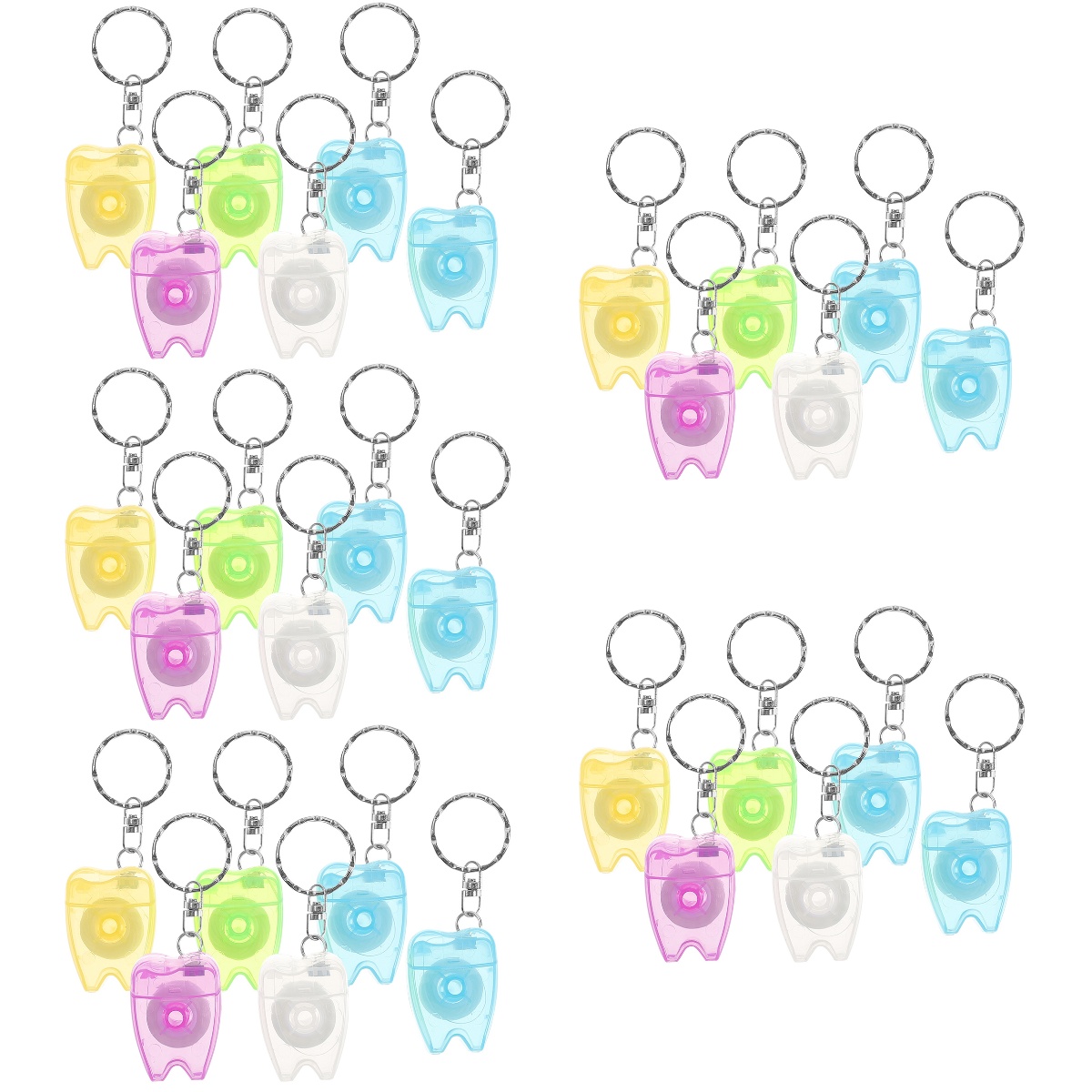 30 Pcs Dental Floss Keychain Flossers Teeth Cleaning Tools Floss Pick