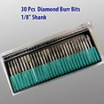 thumbnail image 1 of 30 Pcs Diamond Burr Bits For Chicago Craftsman Rotary Tool 1/8" Shank 40 Grit, 1 of 2