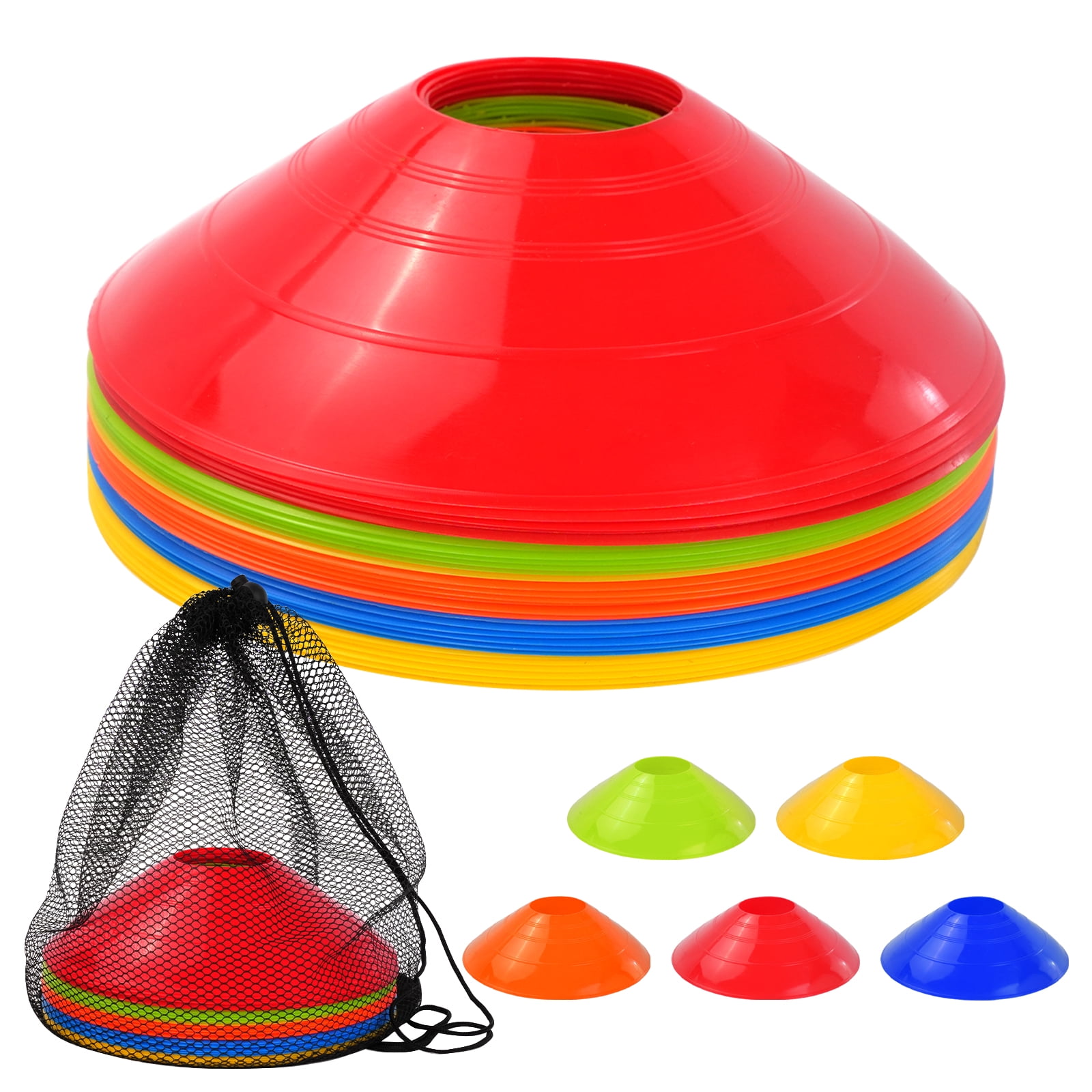 30 Pcs Disc Cones Training Cones Agility Soccer Cones with Carry Bag ...