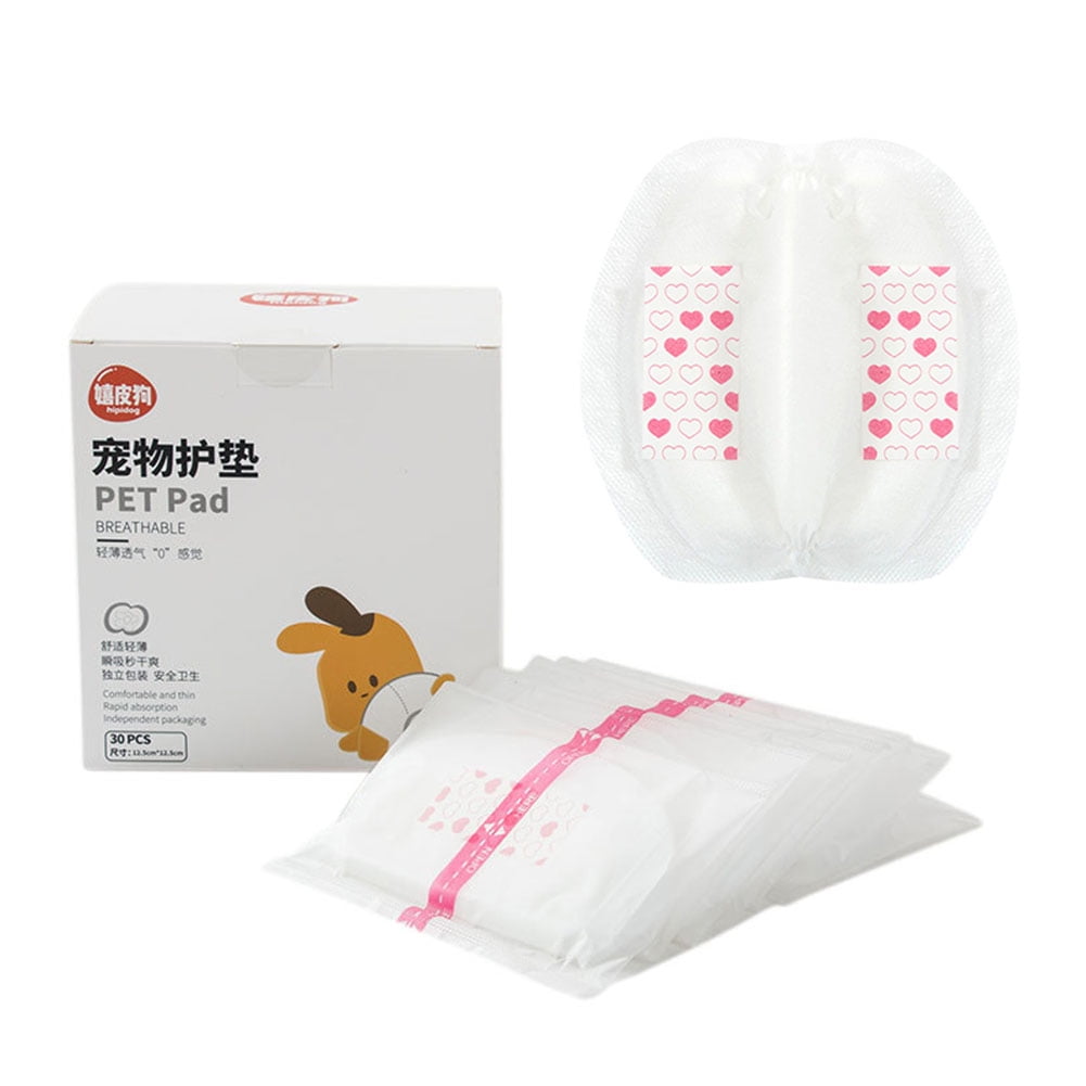 30 Pcs Disposable Dog Diaper Liners Booster Pads,Pet Menstrual Physical Care Diaper Pads,Super-Absorbent Disposable Detachable Diaper Preventing Leaks Female Dogs Pads