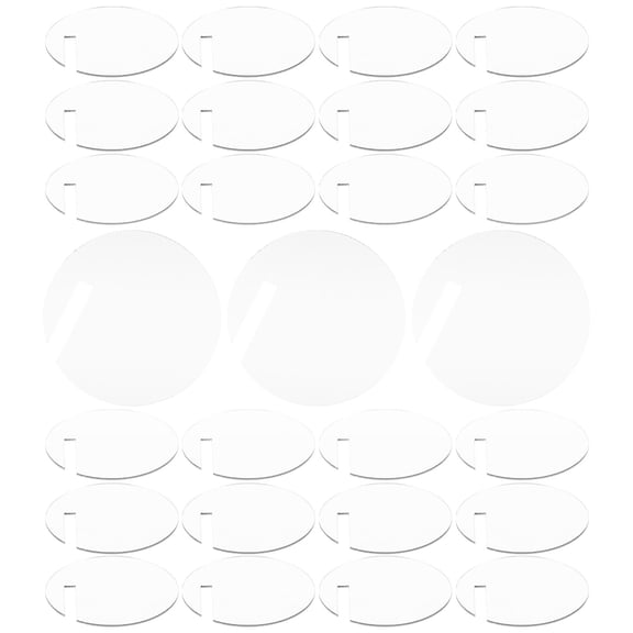 CRILSTYLEO Simple Design Wine Glass Markers Acrylic 30Pcs 1.6x1.6x0.04In