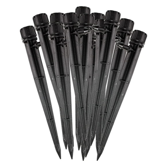 30 Pcs Drip Emitters Sprayer, 360 Degree Adjustable Water Flow Irrigation Drippers on Stake Garden Irrigation Drippers Emitter Drip Watering System for Patio, Lawn(for 4mm/7mm Tube, Black)