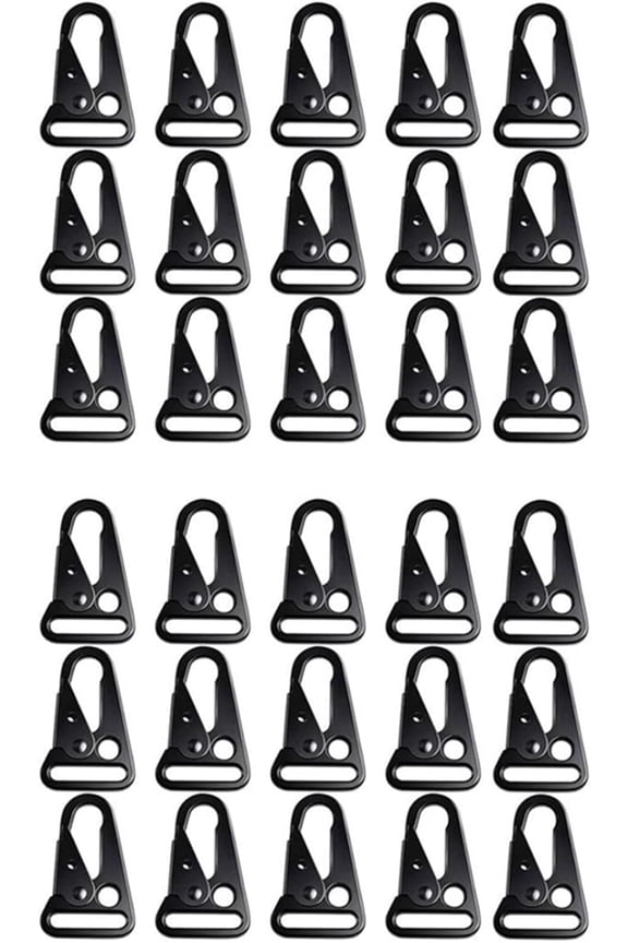 30 Pcs Enlarged Mouth Clip Sling Clasp Olecranon Hook for Sling Outdoors Bag Backpack,Carabiner Keychain Snap Hooks