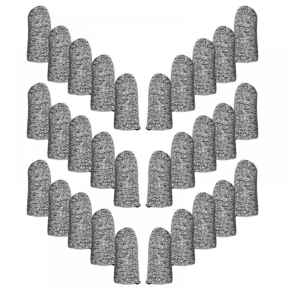 30 Pcs Finger Cots Cut Resistant Protector, for Cuts, Cut Resistant Finger Protectors for Kitchen, Work, Sculpture, Anti-Slip, Reusable,Gray