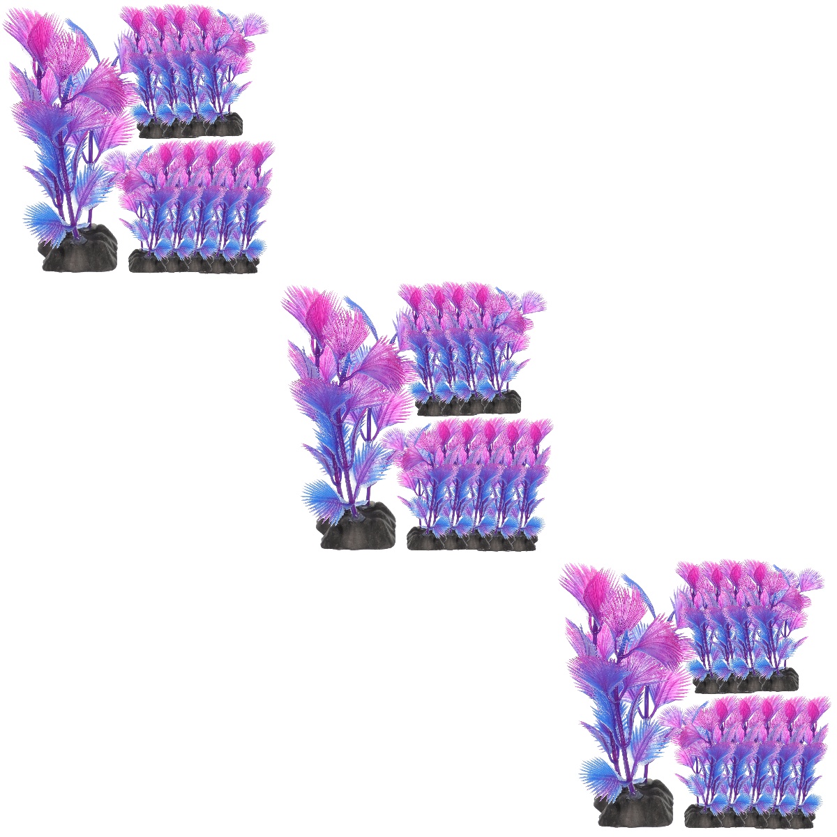 30 Pcs Fish Tank Decorations Small Aquarium Landscaping Large Tall