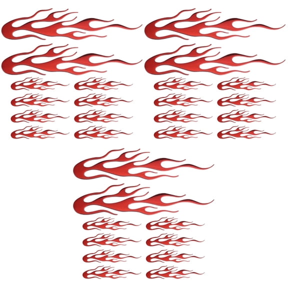 30 Pcs Flame Car Sticker Vehicle Sticker Automotive Sticker Decorative Car Decal Auto Sticker