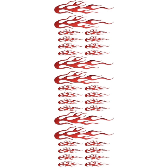 30 Pcs Flame Sticker Car Decal Decorative Vehicle Sticker Flame Automotive Sticker Vehicle Decal