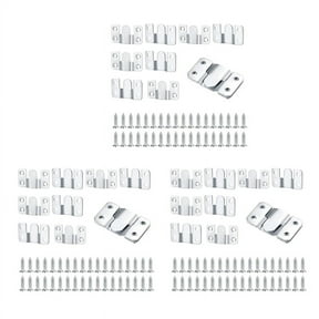 30 Pcs Flush Mount Bracket Interlocking Hang Furniture Connector Stainless Steel Wall Mount Picture Frame Brackets