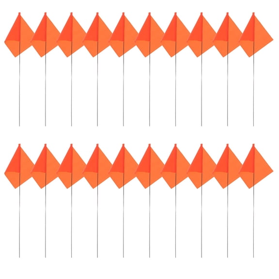 FOMIYES 30Pcs Durable Orange Marking Flags for Lawn Sprinkler and Underground Utility Identification
