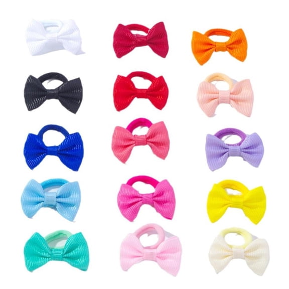 30 Pcs Girls Hair Bows Hair Ties Bow Ponytail Holders Elastic