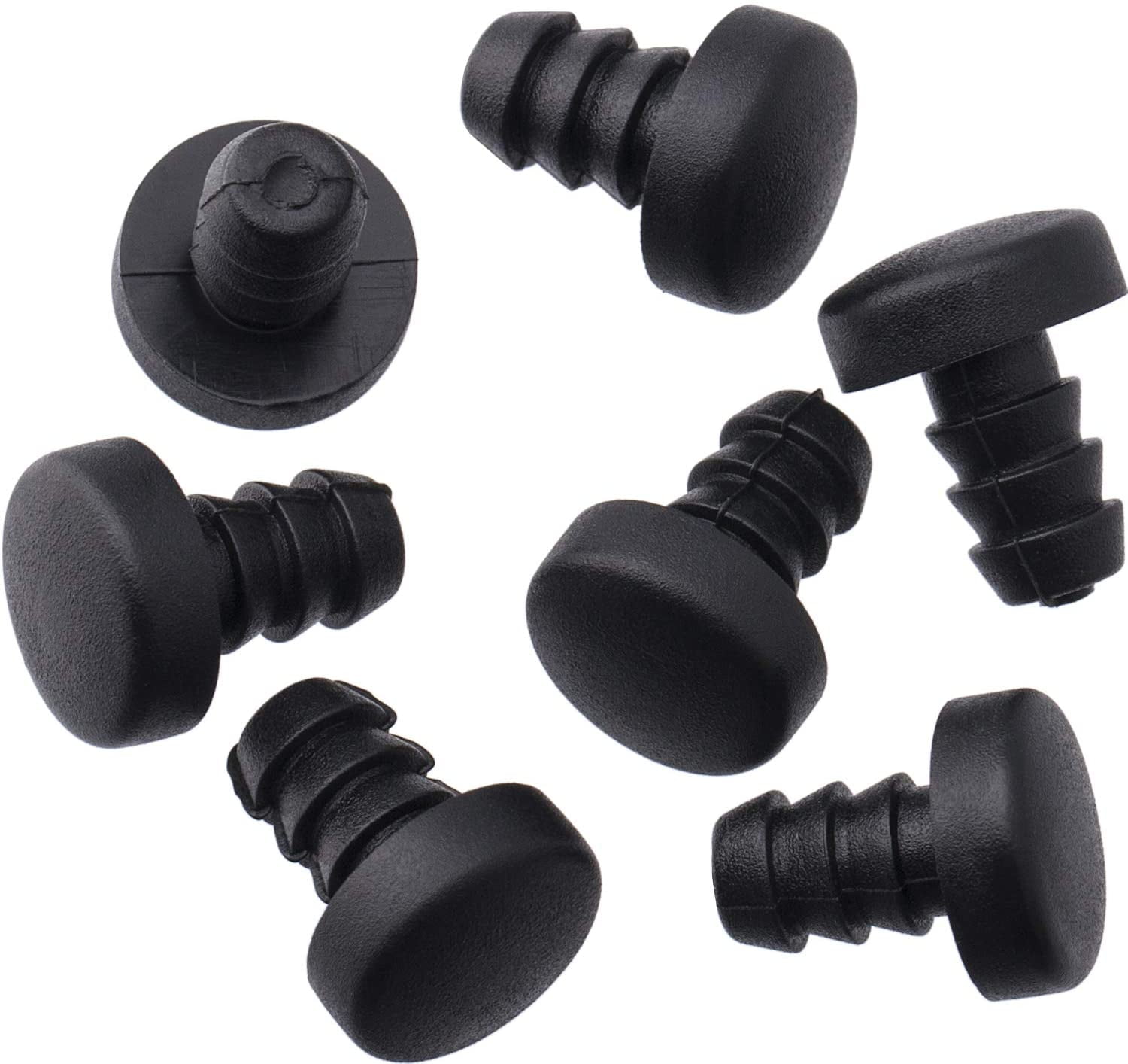 30 Pcs Glass Top Table Bumpers with Stem Black Rubber Grippers for